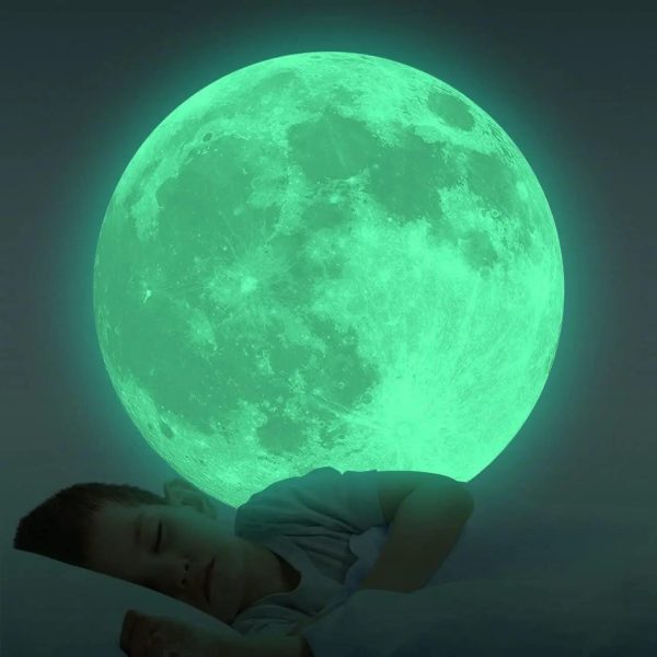 Fluorescent Moon Wall Stickers Glow In The Dark